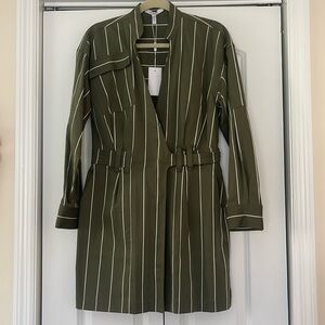 Derek Lam 10 Crosby Green/White striped dress Size 10